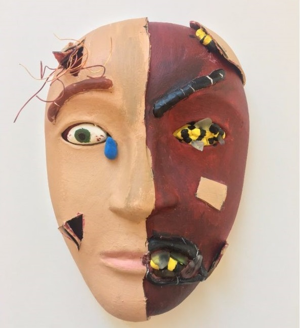 Photo COURTESY OF NICOE: The mask that Stowe created in April 2014.